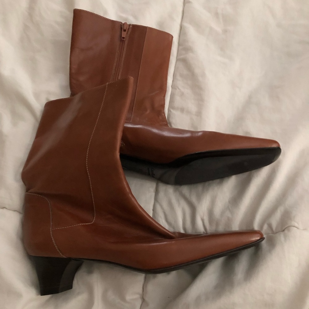 Cole Haan Leather booties worn once